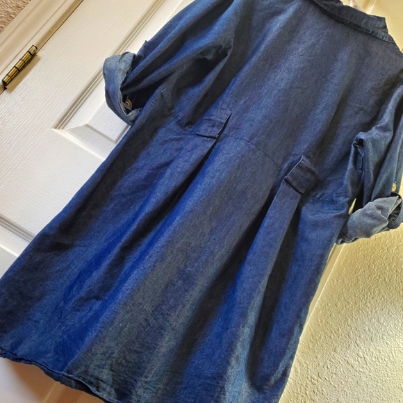 Vintage Petite Chambray Shirt Mini-Dress - Picture 7 of 7